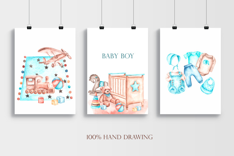 newborn-baby-boy-watercolor-clipart-baby-shower-clipart-children