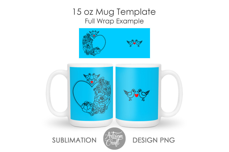 Trendy Scribble 11 & 15 Oz Coffee Mug Sublimation Template