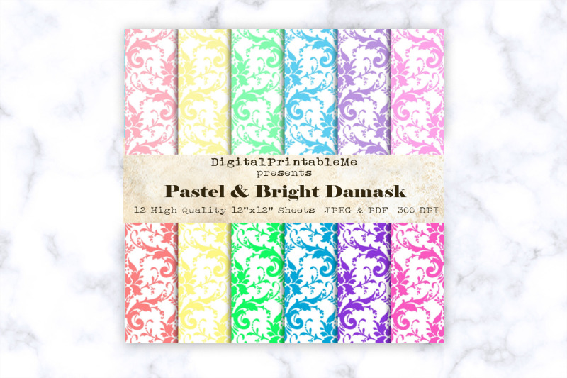 pastel-white-damask-mixed-colors-pattern-digital-paper-12-quot-x-12-quot-sc