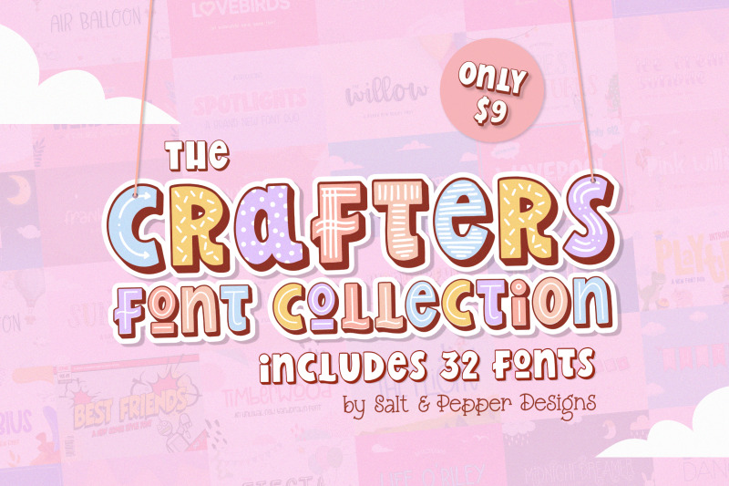 the-crafters-font-collection-procreate-fonts-canva-fonts-cute-fonts