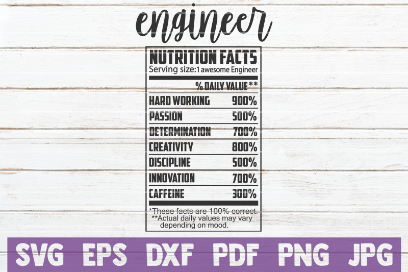 engineer-nutrition-facts-svg-cut-file