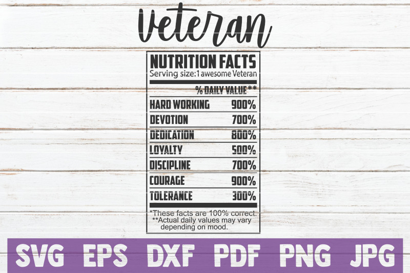 veteran-nutrition-facts-svg-cut-file