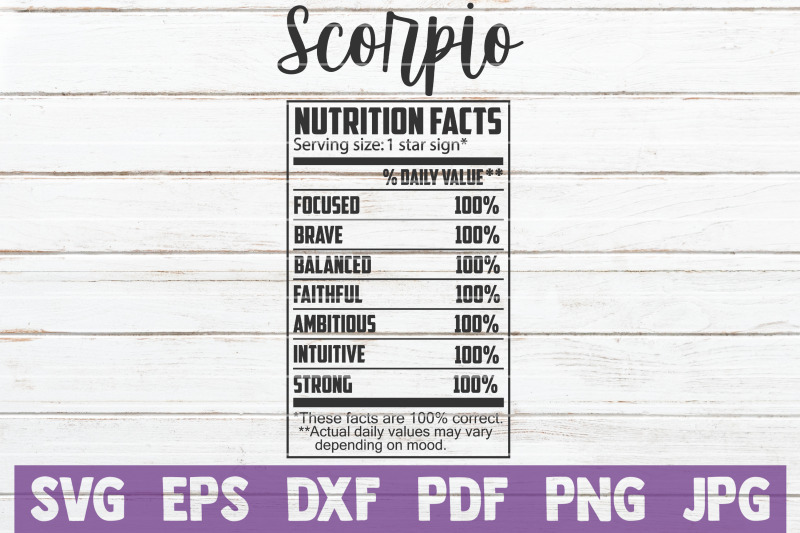 scorpio-nutrition-facts-svg-cut-file