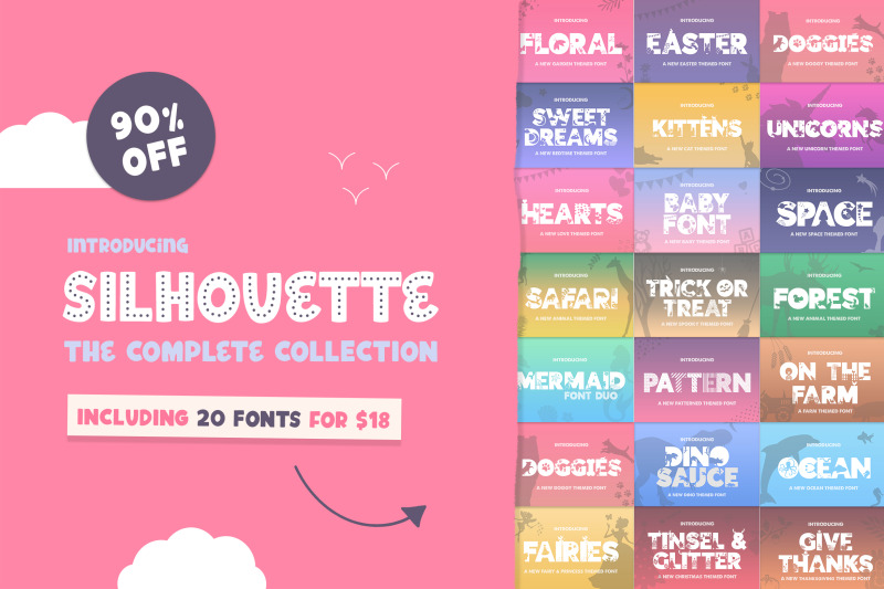 the-silhouette-font-bundle-complete-collection-craft-fonts