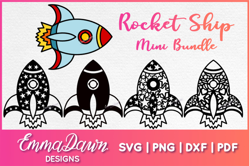 rocket-ship-svg-mini-bundle-5-mandala-zentangle-designs