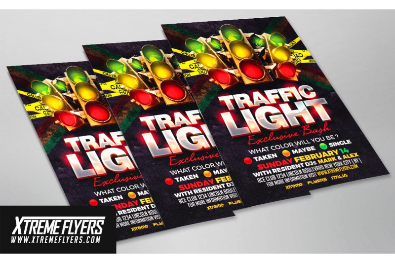 traffic-light-flyer-template