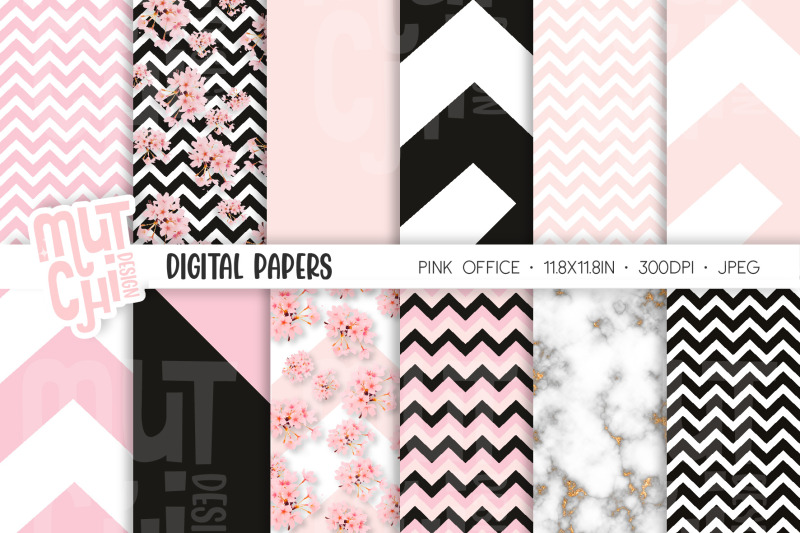 pink-office-digital-paper-set