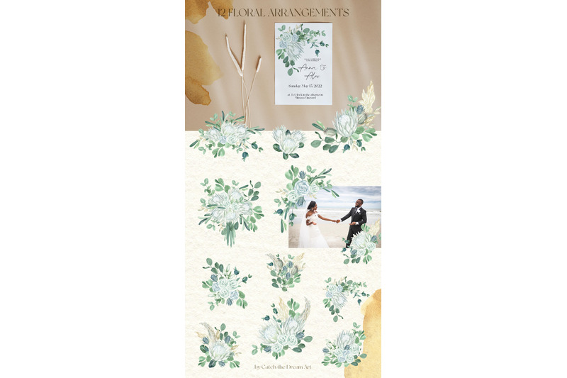 white-proteas-amp-eucalyptus-boho-watercolor-set
