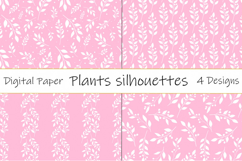 plants-silhouettes-pattern-white-flowers-svg-plants-print