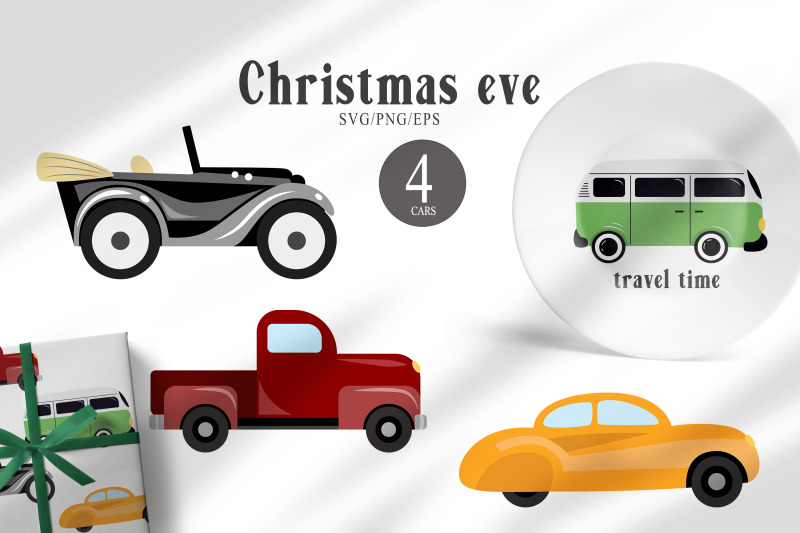 christmas-tree-and-truck-svg-clipart-buffalo-plaid-print
