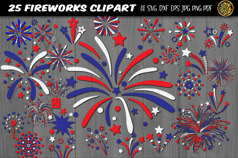 independence-day-firework-svg-25-clipart-set