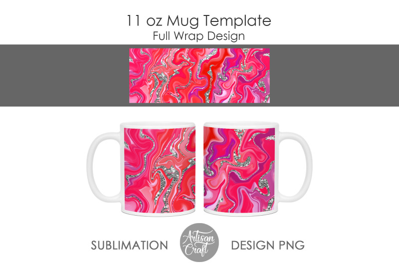 sublimation-mug-design-fluid-art-chunky-glitter