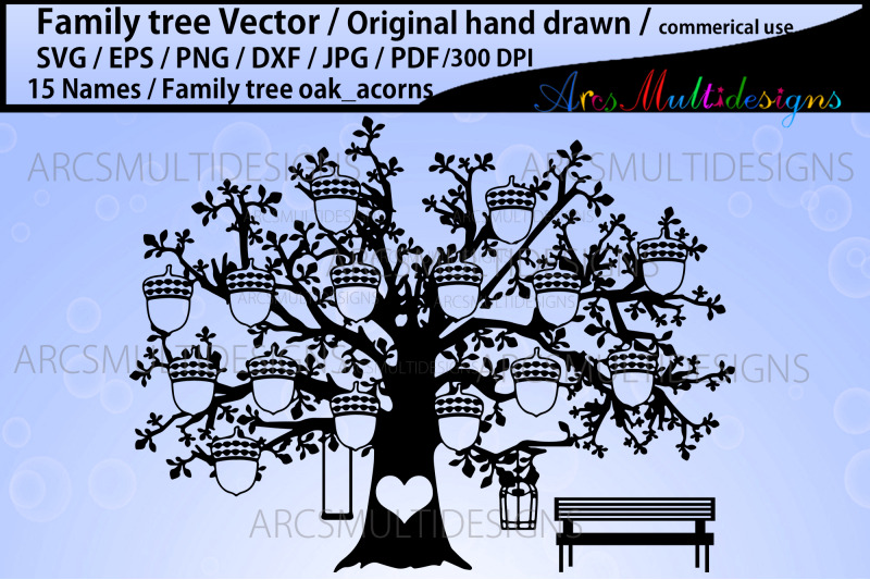 15-acorns-family-tree-template