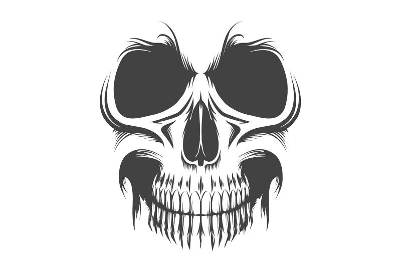 tattoo-of-human-skull-isolated-on-white-vector-illustration