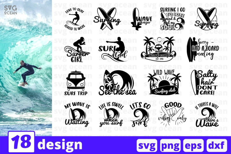 Surfing SVG Bundle Craft SVG.DIY SVG