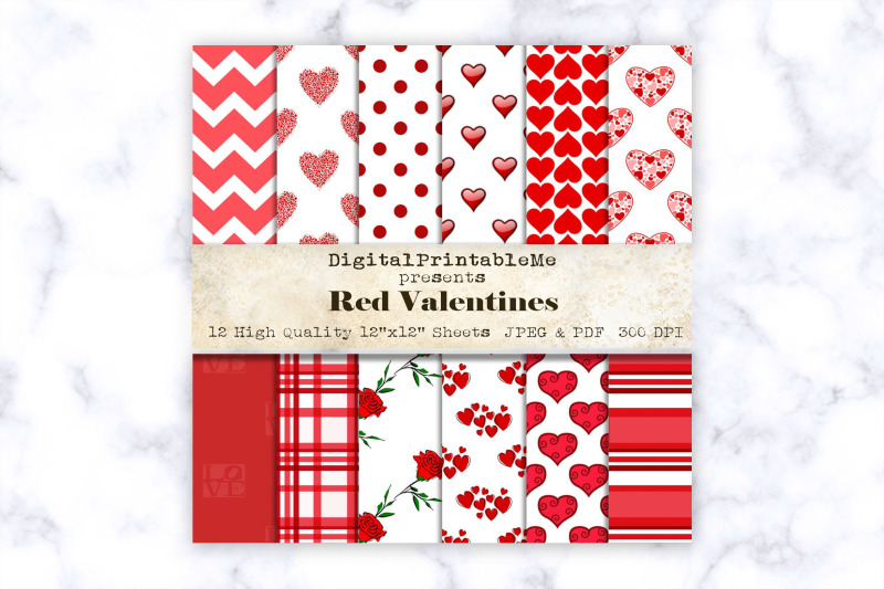 red-mixed-pattern-digital-paper-love-romance-12-quot-x-12-quot-scrapbook-pac