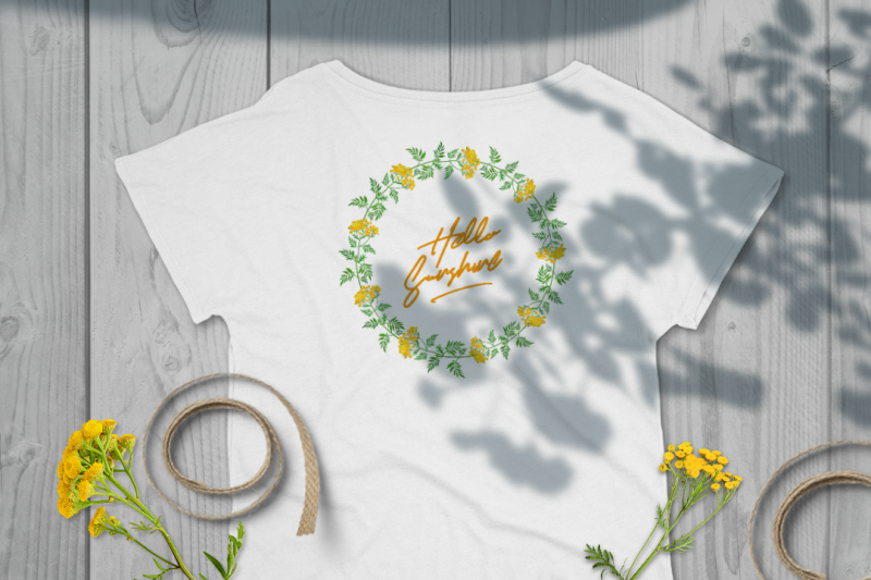 tansy-flowers-wreath-sublimation