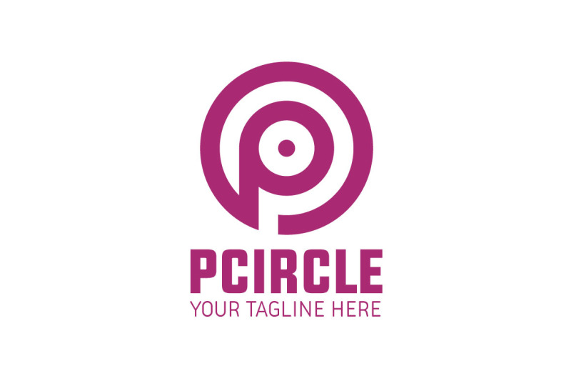 letter-p-with-circle-logo-template