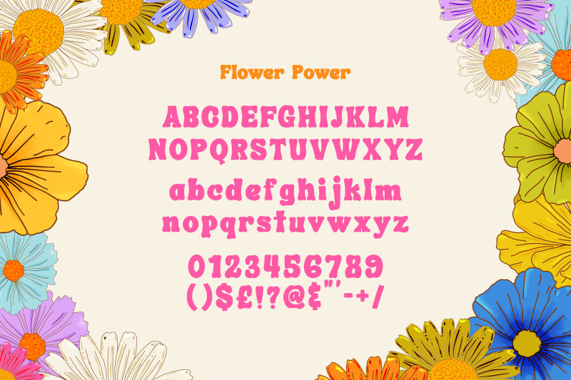 flower-power-font-retro-fonts-groovy-fonts-vintage-fonts