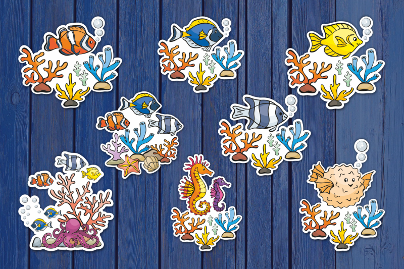 sea-life-printable-stickers-bundle-png