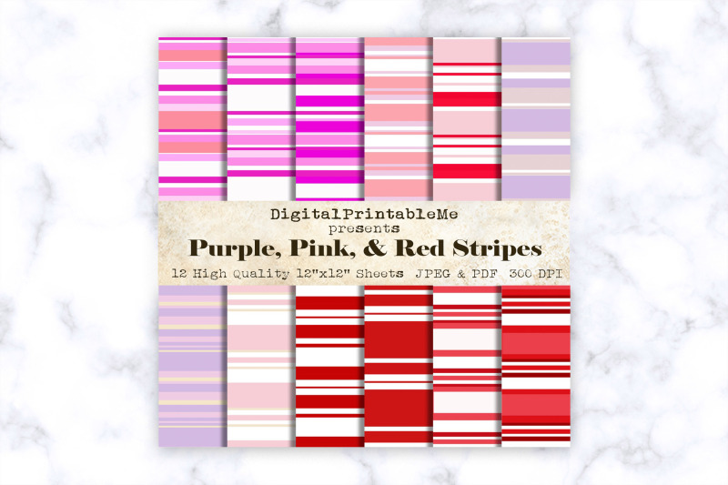 stripe-digital-paper-red-pink-purple-white-striped-pattern-line-sc