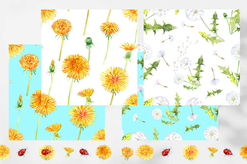 dandelions-seamless-patterns