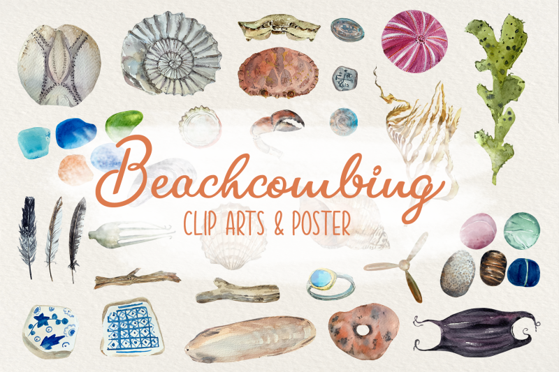 beachcombing-clip-arts-and-poster