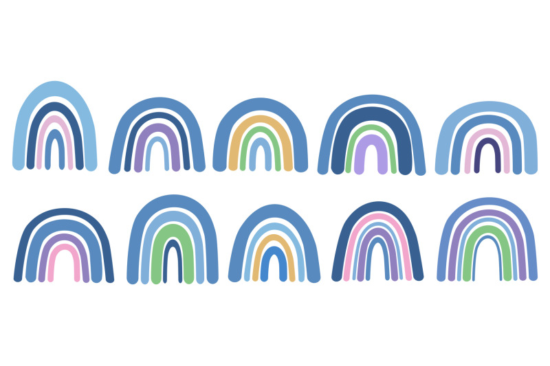 rainbow-vector-rainbow-clipart-blue-rainbow-rainbow-svg