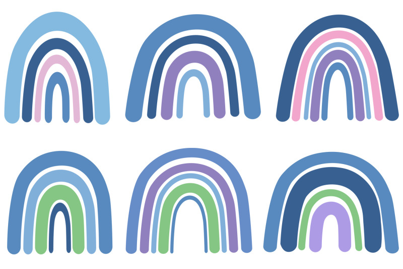 rainbow-vector-rainbow-clipart-blue-rainbow-rainbow-svg