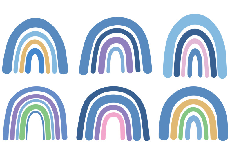 rainbow-vector-rainbow-clipart-blue-rainbow-rainbow-svg