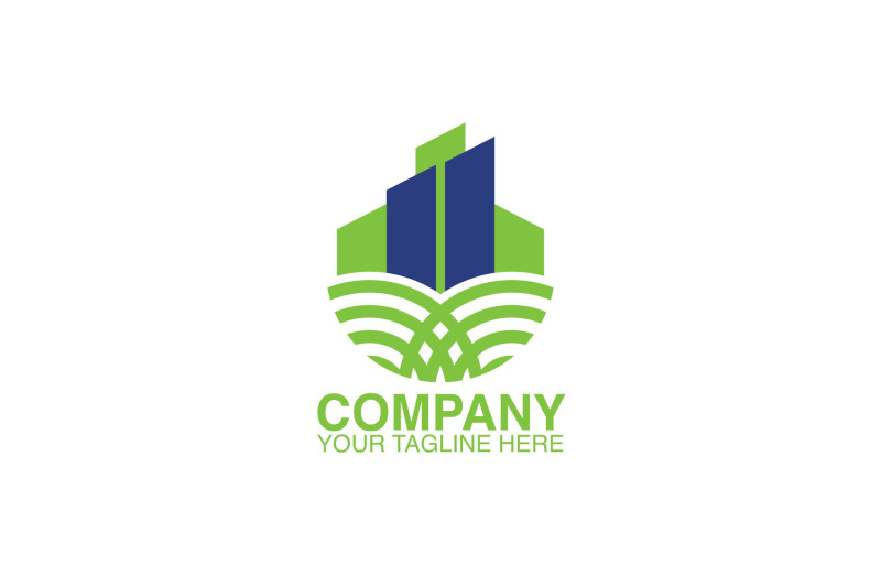 green-building-logo-template