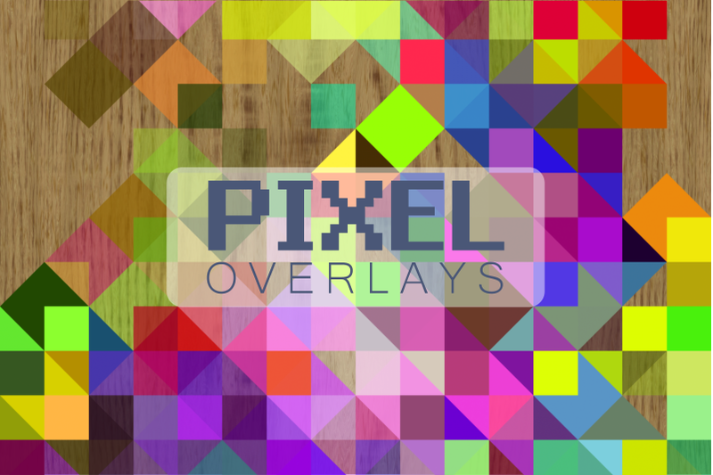 retro-rainbow-pixel-polygon-overlays