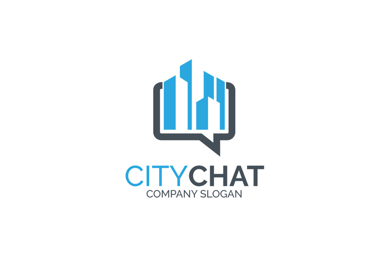 city-chat-logo-template