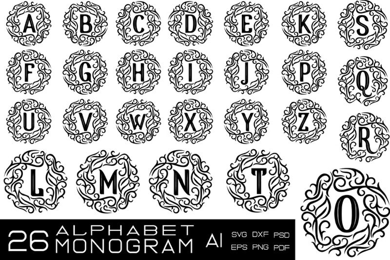 26-alphabet-monogram-a-z