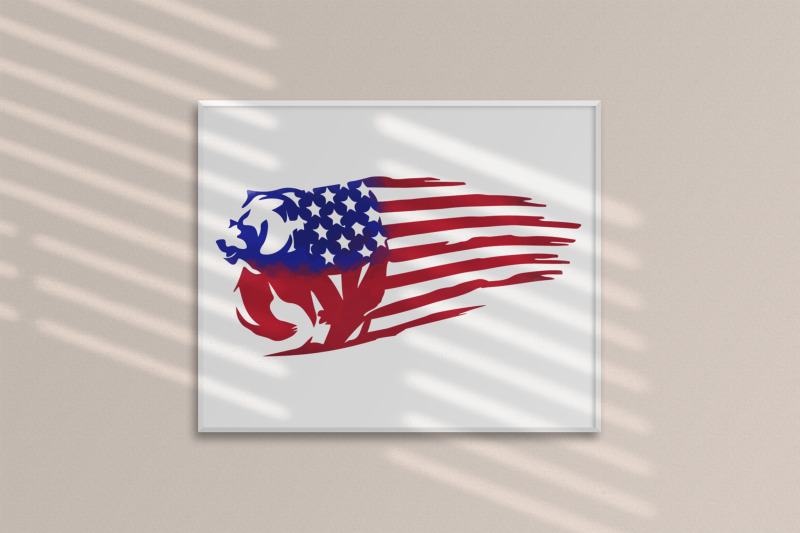 distressed-us-flag-sublimation-with-animal-theme-bear