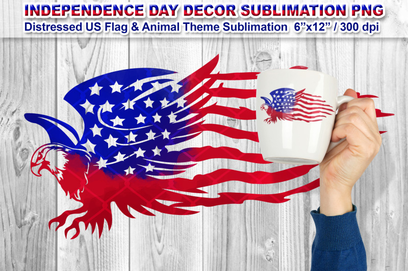 distressed-us-flag-sublimation-with-animal-theme-eagle