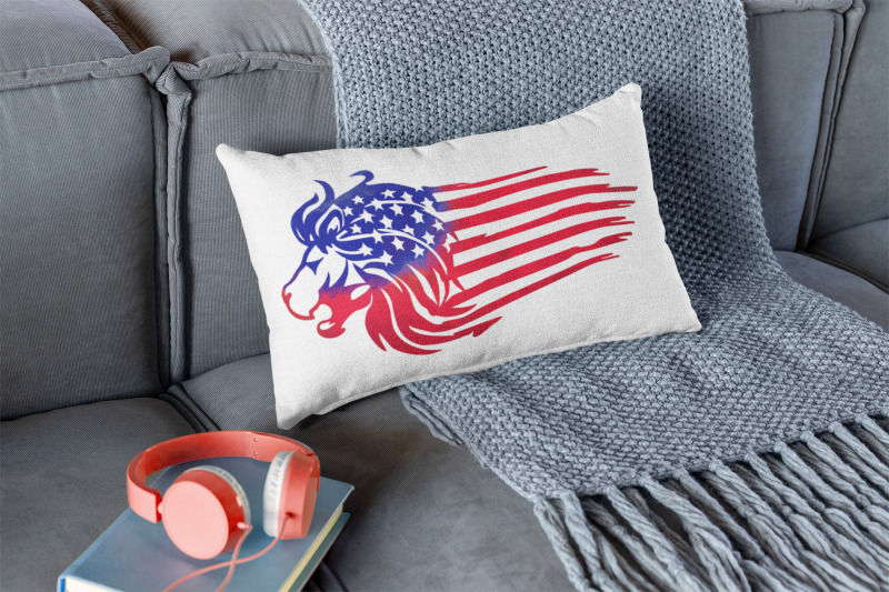distressed-us-flag-sublimation-with-animal-theme-lion