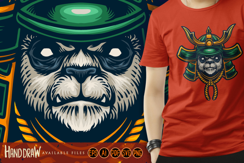 giant-panda-japanese-samurai-warrior-mascot-svg