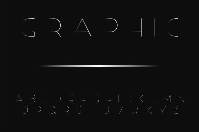 gradient-thin-minimalistic-letters