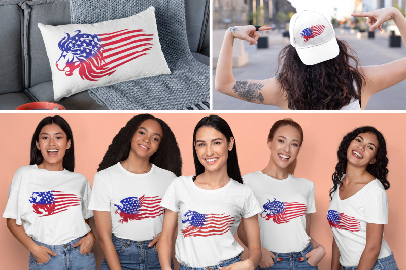 4-distressed-us-flag-sublimation-png-animal-theme