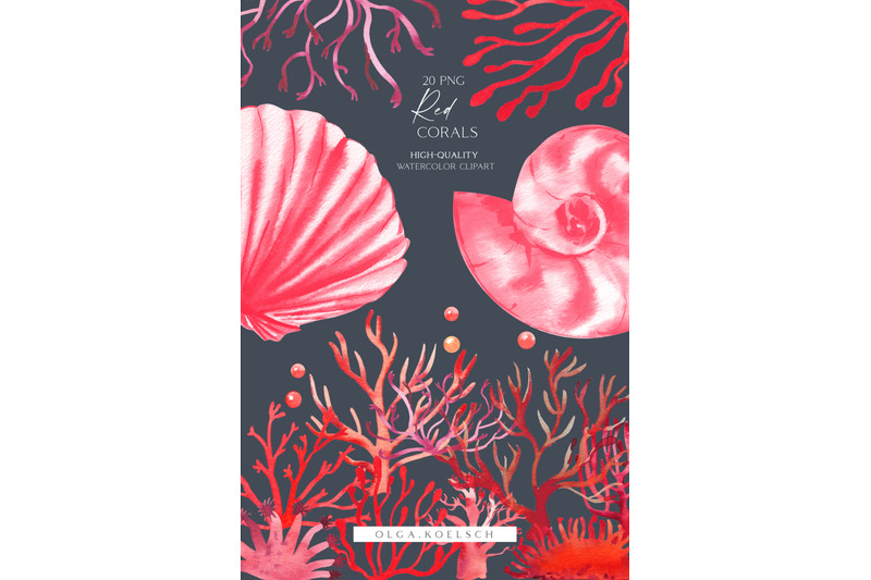 watercolor-coral-clipart-seashells-clipart-watercolor-sea-coral-png
