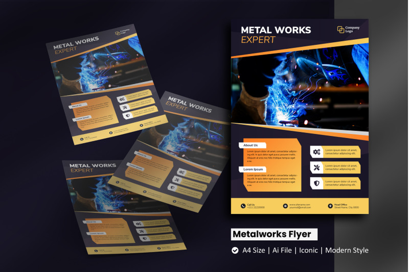 gift-for-father-metalworkers-flyer-template