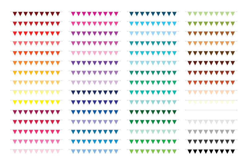 single-color-triangle-banner-clip-art