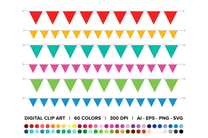 single-color-triangle-banner-clip-art