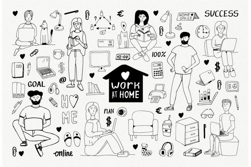 vector-doodle-clipart-quot-work-at-home-quot