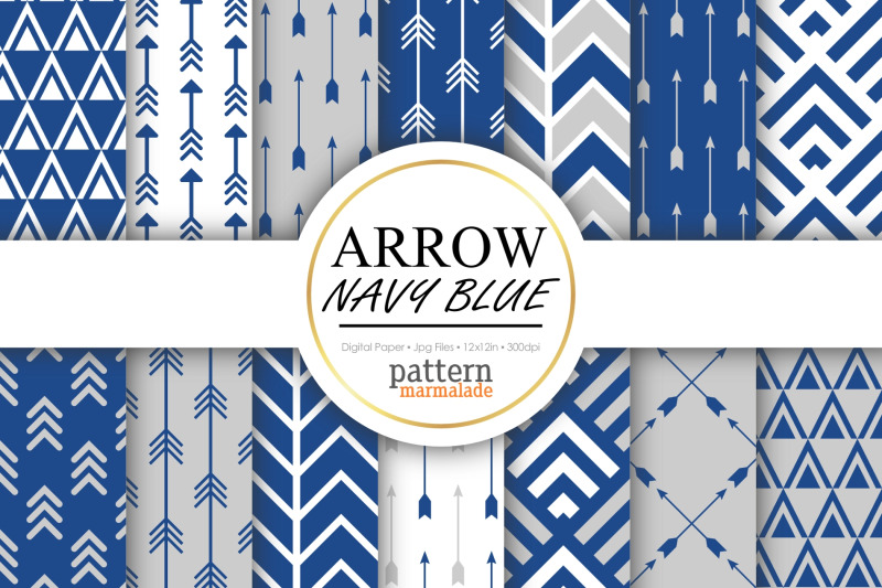 arrow-navy-blue-digital-paper-s0305