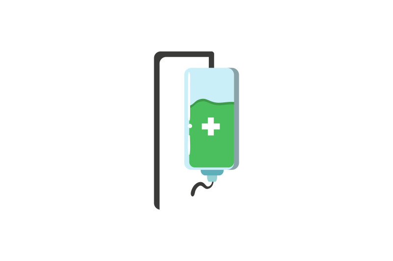 medical-icon-with-green-liquid-bag