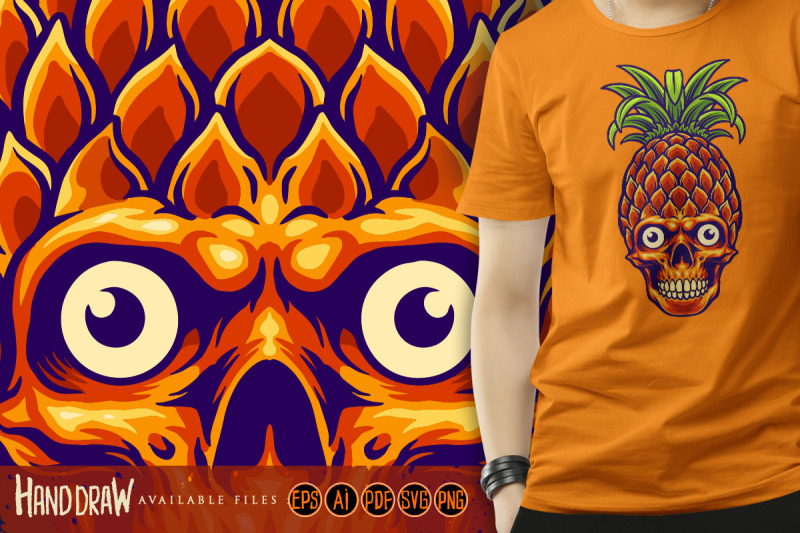 pineapple-skull-summer-tropical-clipart