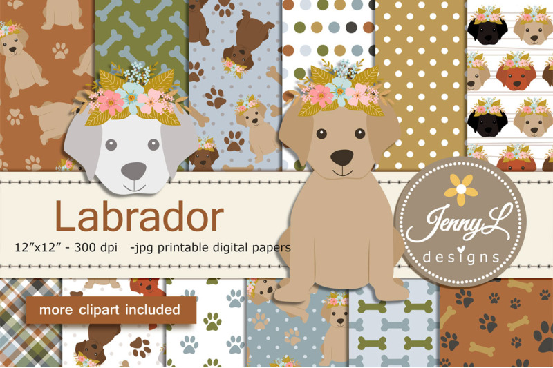 labrador-dog-digital-papers-and-clipart