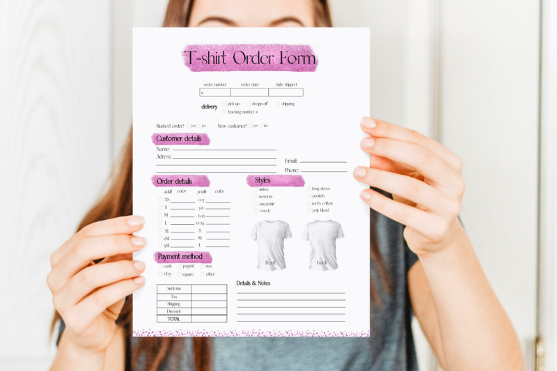 pink-glitter-t-shirt-order-form-template